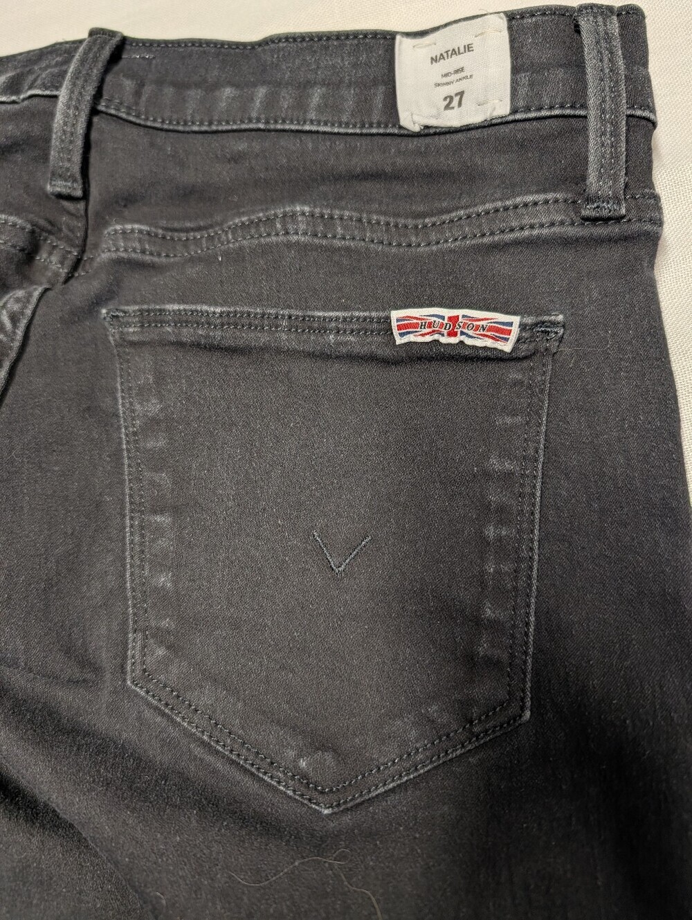 Hudson Jeans Natalie Mid Rise Skinny Black Ankle Pants Women’s 27 - Picture 8 of 10
